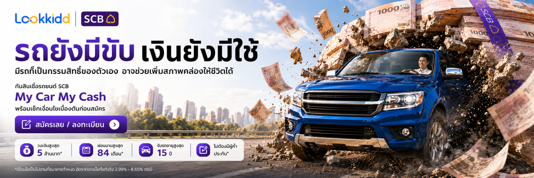 รถยังมีขับ เงินยังมีใช้ กับสินเชื่อรถยนต์ SCB My Car My Cash